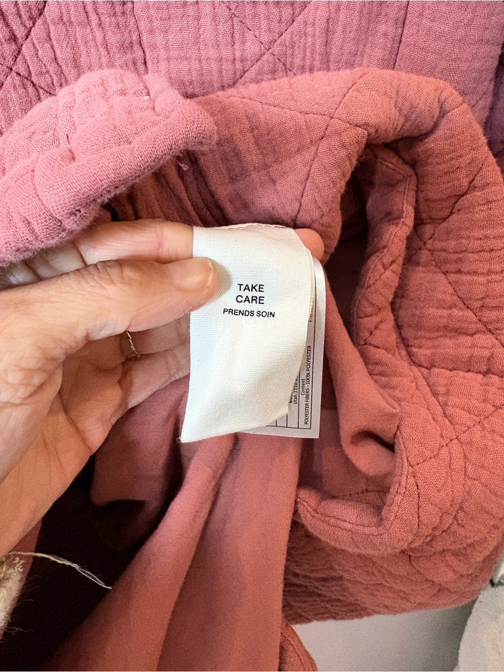 Avec Les Filles Quilted Long quilted farm girl jacket in Dusty Rose - Picture 10 of 16
